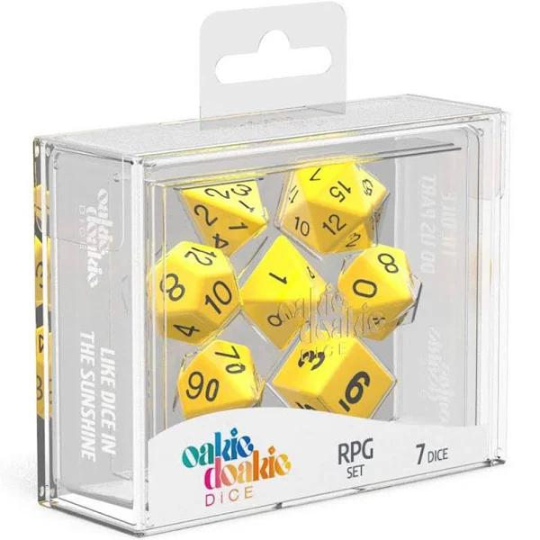 Oakie DOAKIE Dice RPG Set Solid - Yellow (7)