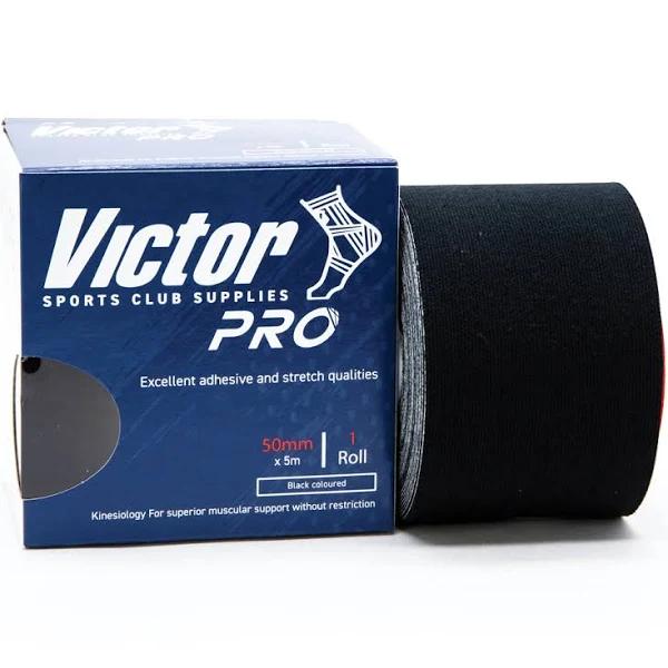 Victor Pro K-Tape 50mm x 5m Black 50mm x 5m - Single Roll