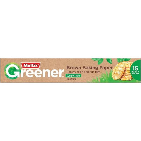 Multix Greener Brown Baking Paper 15m x 30cm