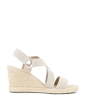 David Jones Edward Meller Miria Elastic Crossover Espadrille in Natural, Size 42 EU