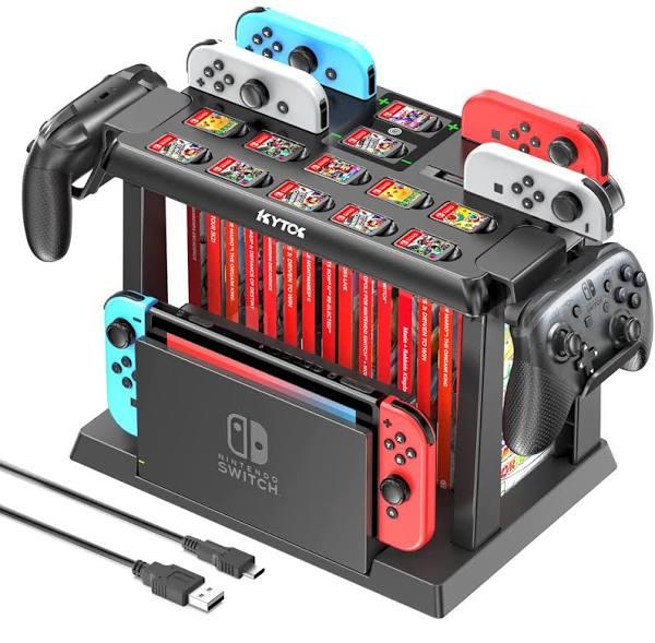 Switch Games Organizer Station With Controller Charger, Charging Dock