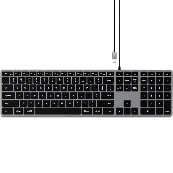 Satechi Slim W3 Wired USB-C Backlit Keyboard (Space Grey)