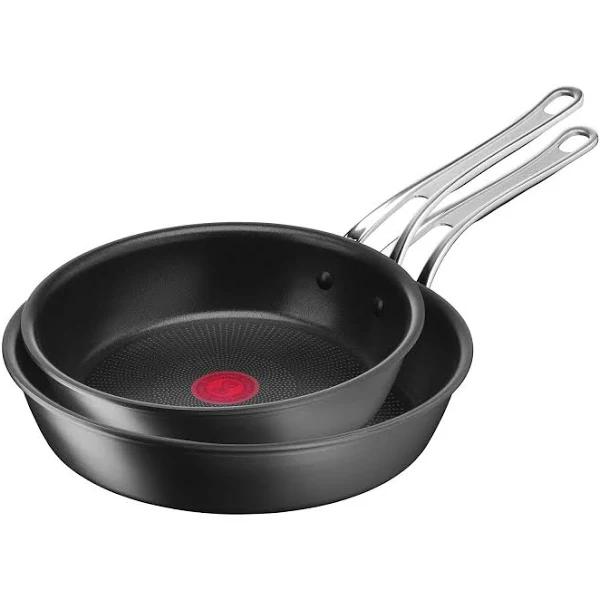 Jamie Oliver by Tefal Cooks Classic Induction Non Stick Hard Anodised Frypan Twin Pack