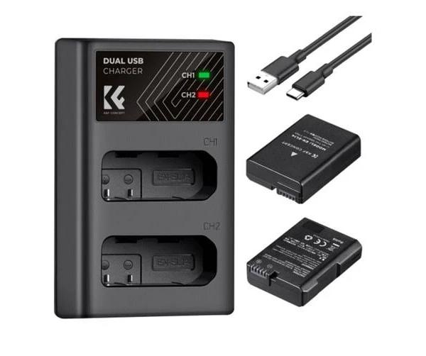 K&F Concept EN-EL14 1050mAh Digital Camera Dual Battery with Dual Channel Charg