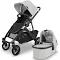 UPPAbaby Vista V2 Pram with Bassinet Anthony (White & Grey Chenille/Carbon/Chestnut Leather)