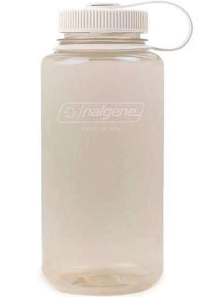 Nalgene Sustain Tritan Bpa-free Water Bottle Made With Material Derived from 50% Plastic Waste, 32 oz, Wide Mouth, Cotton