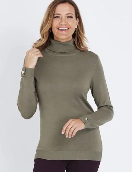 Millers Long Sleeve Roll Neck Jumper - Size XXL - Womens - Dark Olive