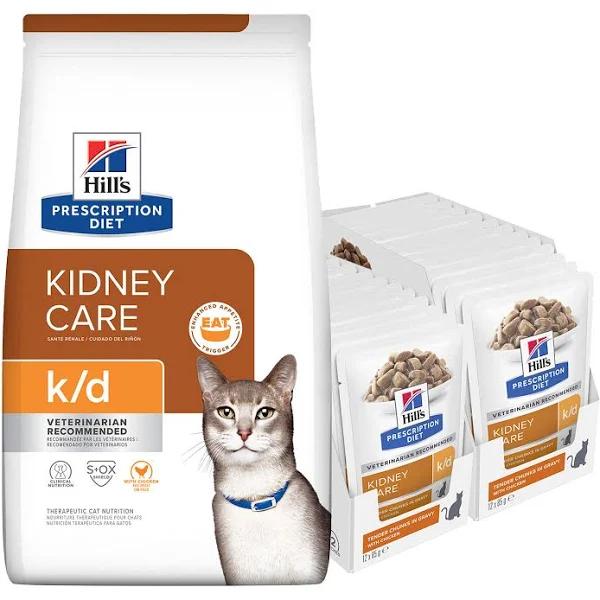 Combo KD Kidney Hills Prescription Diet Wet and Dry Cat Food by Budget Pet Products