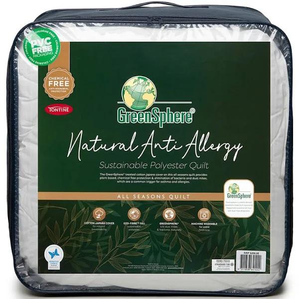 Tontine GreenSphere Natural Anti Allergy Quilt All Seasons Single