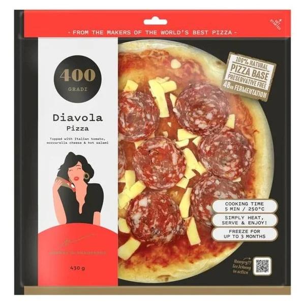 400 Gradi Pizza 11" Diavola Hot Salami 430g