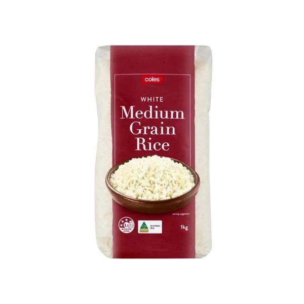 Coles White Medium Grain Rice (1 kg)