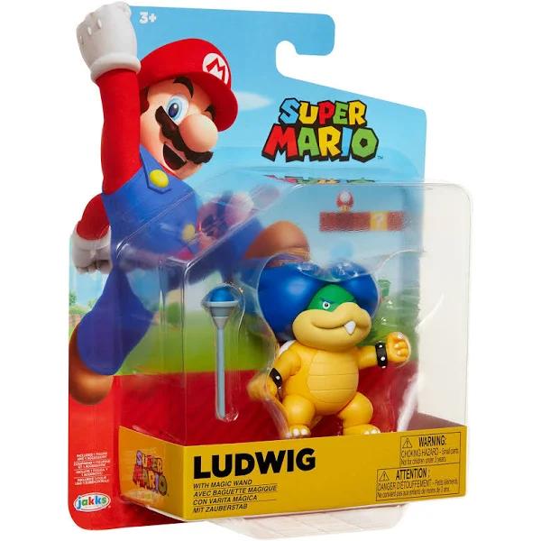 Super Mario 4" Ludwig Von Koopa Articulated Figure With Magic Wand Acc