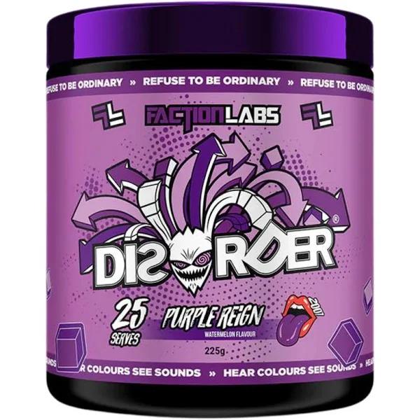 Faction Labs Disorder Pre-Workout Purple Reign 25 Serves