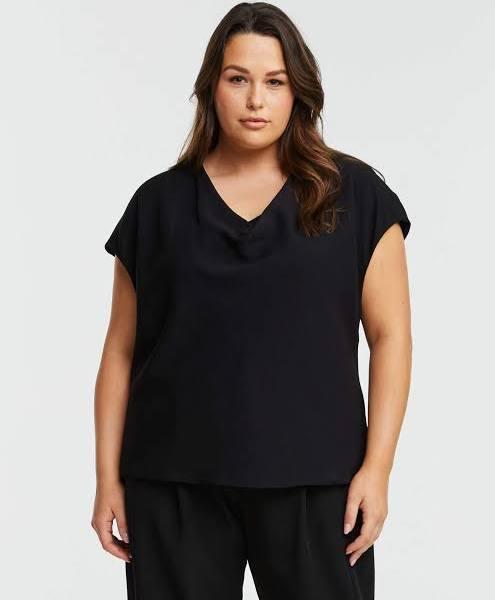 David Jones Estelle Sidi Top in Black, Size 22 AU