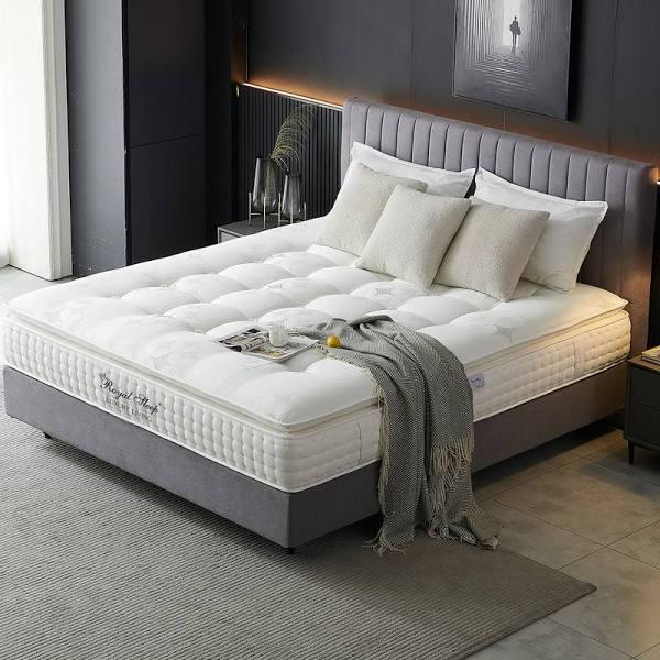 Royal Sleep King Single Mattress Plush Pillow Top 7 Zone Spring Gel Memory Foam