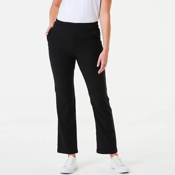 Kmart Pull On Straight Leg Pants-Black Size: 16