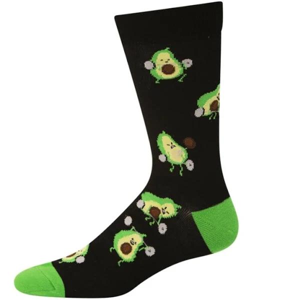 Bamboozld Mens Pumpin Avo Bamboo Sock Black - 7 - 11