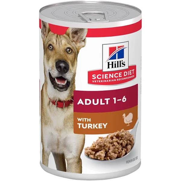 370gm x 12 Turkey Adult Hills Science Diet Canned Wet Dog Food by Budget Pet Products