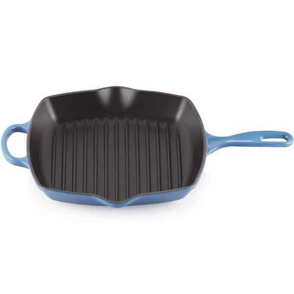 Le Creuset Signature Cast Iron Square Grillit 26cm Azure Blue