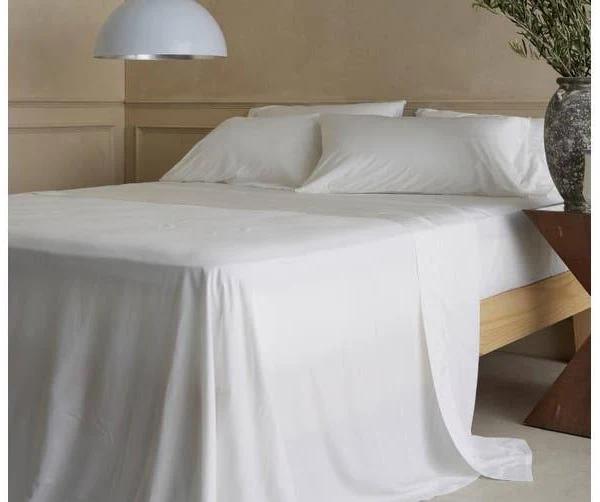 BeddingCo Organic Bamboo Sheet Set 350 Thread Count - White Stripe - Queen - AfterPay & zipPay Available