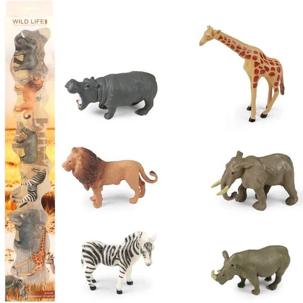 6-Piece Wild Animal Toy Figure Set