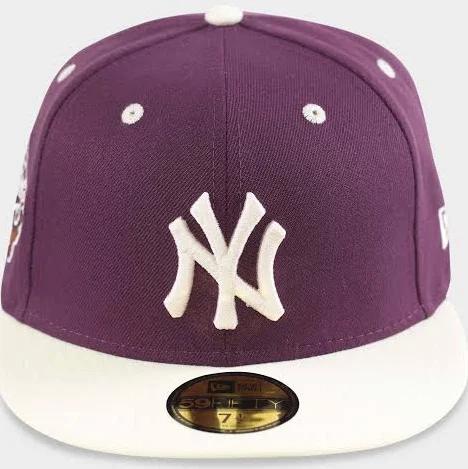 New Era New York Yankees 59Fifty Fitted Plum/Chrome White