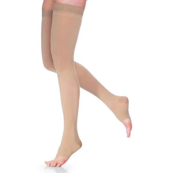 Dynaven Opaque Thigh High 20-30 mmHg, Open Toe / ml / Light Beige