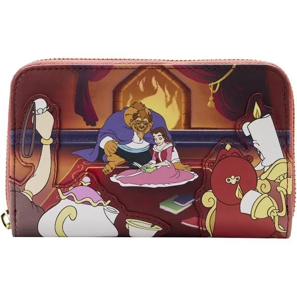 Beauty and The Beast 1991 Fireplace Scene Zip Around Purse