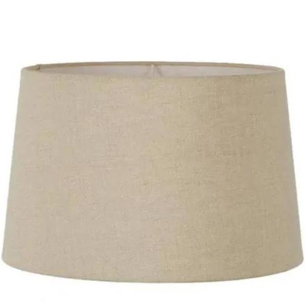 Florabelle XS Drum Lamp Shade - Dark Natural Linen - Linen Lamp Shade with E27 Fixture