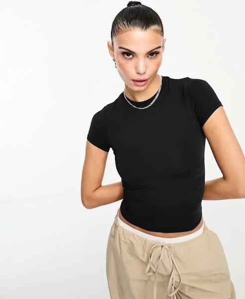 Cotton On Soft Lounge Fitted T-Shirt in Black