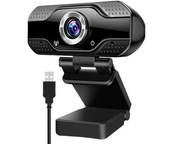 Webcam with Microphone, 1080P Live Broadcast Camera with Privacy Cover and Tripod, USB Plug and Play Webcam for Desktop or Laptop, for Widescreen