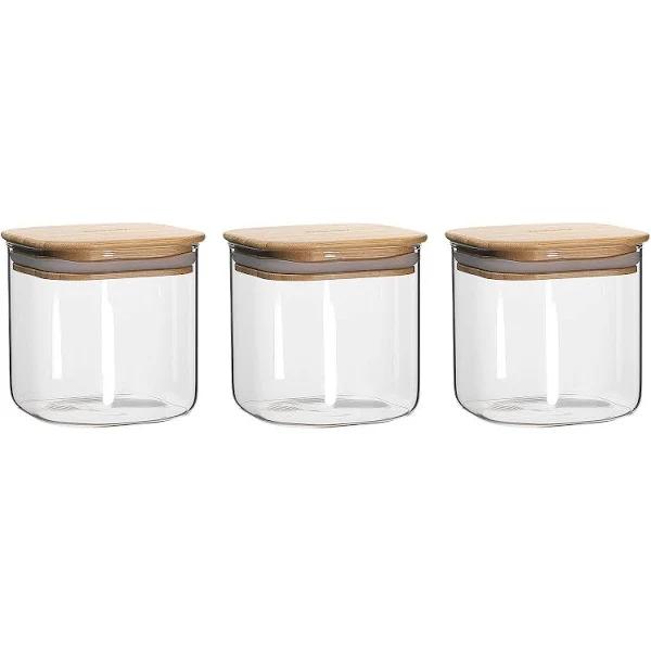 Ecology Pantry Set of 3 Square Canisters 10.5cm