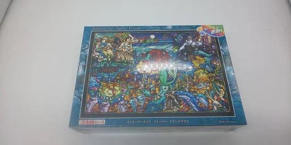 Tenyo Puzzle Disney The Little Mermaid Story Stained Glass Puzzle 500 Pieces