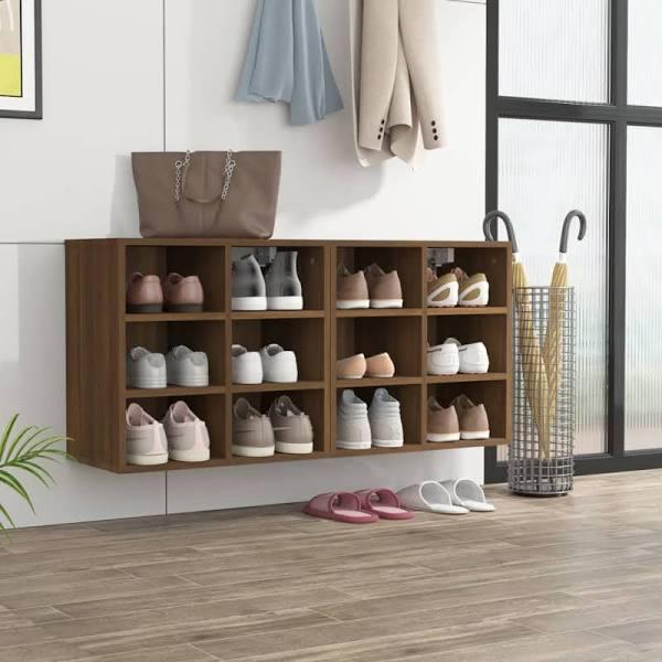 vidaXL Shoe Cabinets 2 Pcs Brown Oak 52.5x30x50 cm