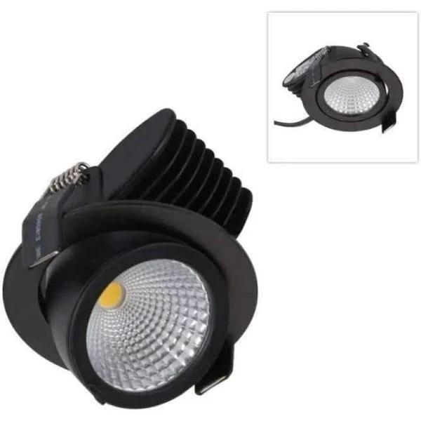 Domus SCOOP-13 - 13W LED Dimmable Scoop Adjustable Downlight - Black / 5000K