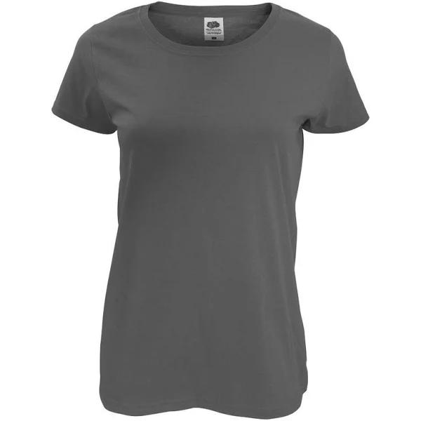 Fruit of The Loom Womens/Ladies Short Sleeve Lady-Fit Original T-Shirt Light Graphite XL