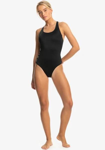 Roxy Active One Piece Swimsuit in Anthracite Black XL