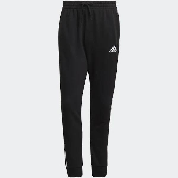 Adidas - Men's 3 Stripe French Terry Pants - Black/White - XL