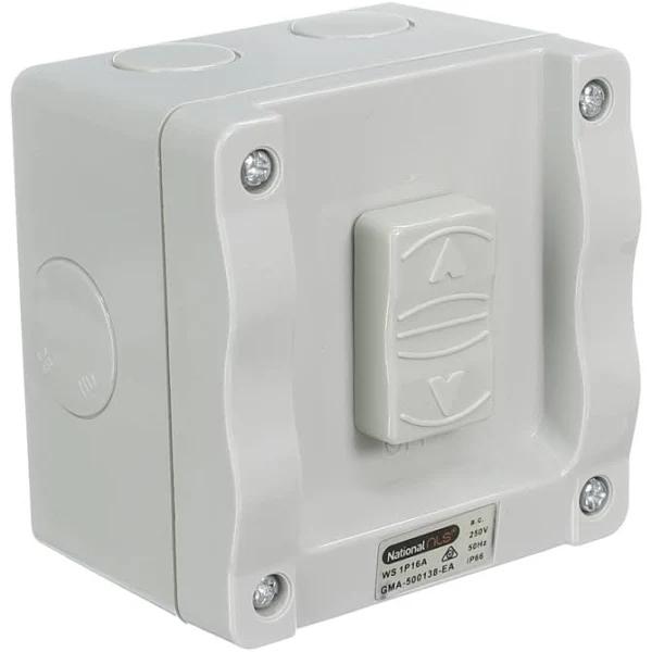 NSL 30171 | Single Weatherproof Switch 16A 250V (IP56 Rated)