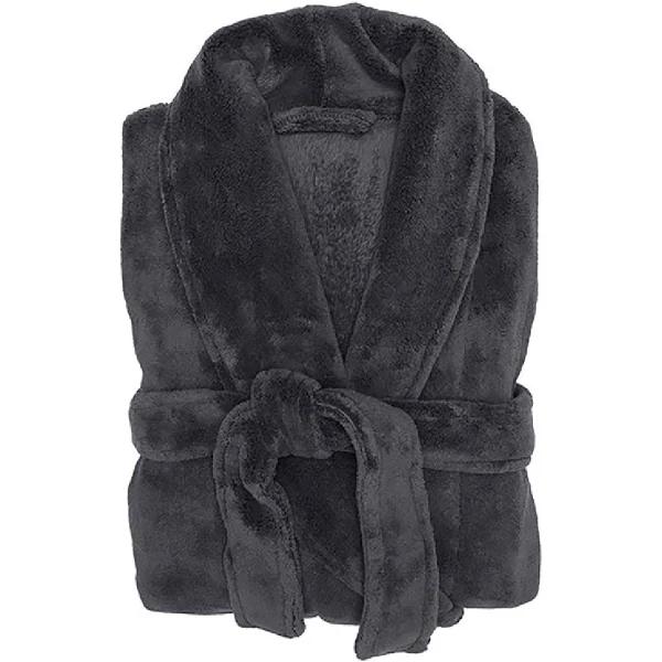 Bambury Microplush Robe - Charcoal - Medium