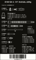 Wera 8100 SA 4 Zyklop Speed Ratchet Set, 1/4 Drive Imperial