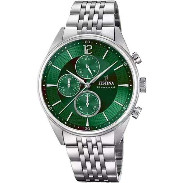 Festina Chronograph Men's Quartz Green Dial Watch Model F20285/8