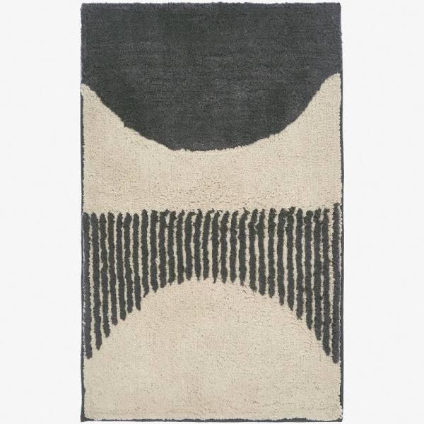 Cue Charcoal Bath Mat by Linen House