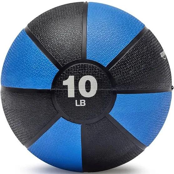 Amazon Basics Weighted Medicine Ball, 10 Pounds, Blue/Black