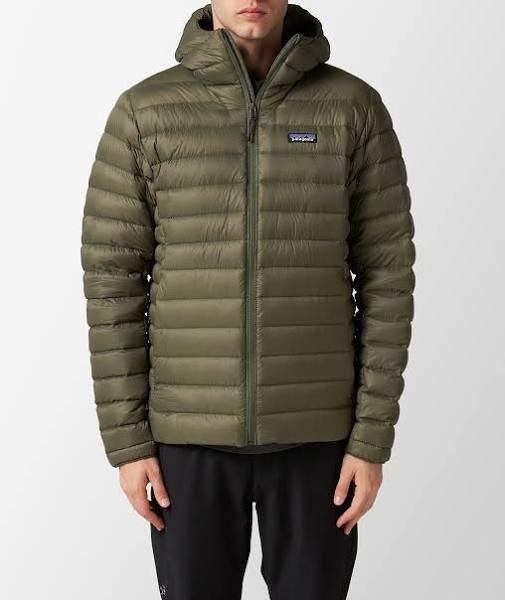 Patagonia Down Sweater Hooded Jacket - Basin Green - Green / M