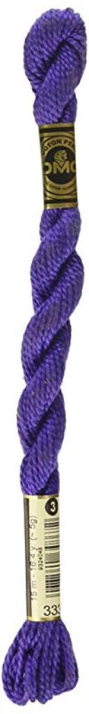 DMC Pearl Cotton Skein Size 3 16.4yd Very Dark Blue Violet