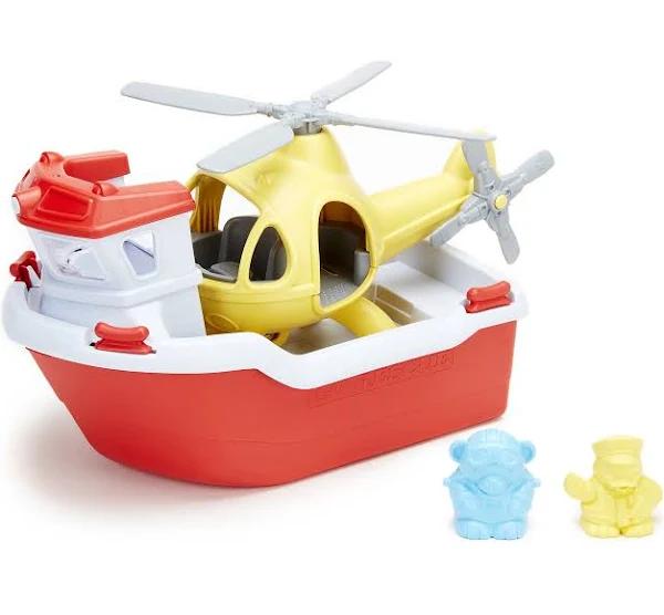 Green Toys - Rescue Boat and Helicopter