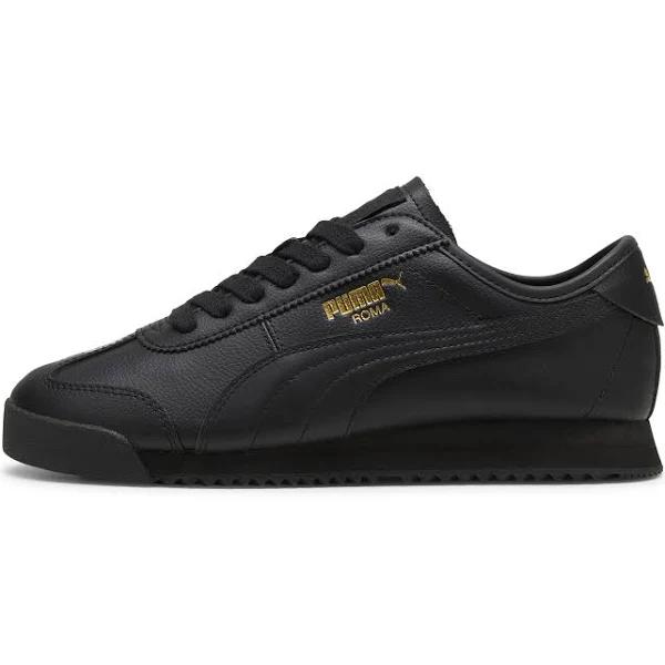 Roma 68 Revival Unisex Sneakers in Black/Team Gold, Size 6, Textile by Puma