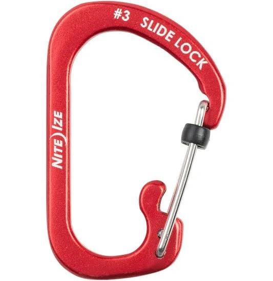 Nite Ize Slidelock Carabiner Aluminum - #3 Red