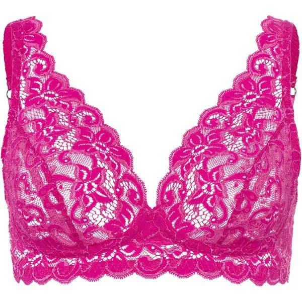 Hanro Womens 1370 Very Berry Moments Soft-cup Stretch-lace Bra 32C